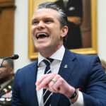 Secretary of War Pete Hegseth speaks to congressmen in a House Armed Services Committee hearing.