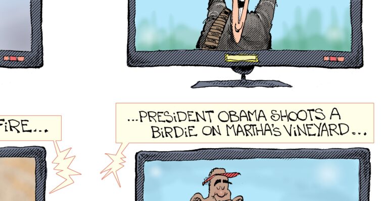 Cartoon: What Obama Does as Countries Explode