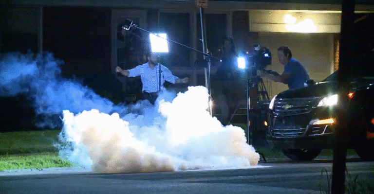 Raw Footage: Tear Gas Blasted at TV Reporters in Ferguson