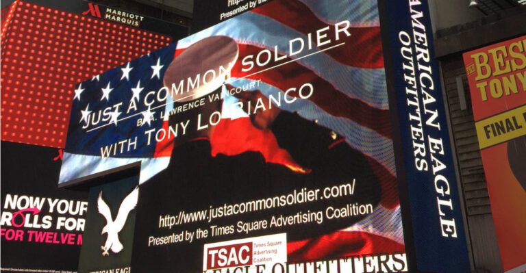 This Veterans Video Went Viral. Now It’s on the Big Screen in Times Square.