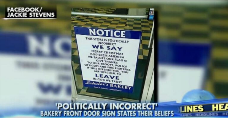 Ohio Bakery Owner Who Posted ‘Politically Incorrect’ Sign on Stores Explains Why He Did So