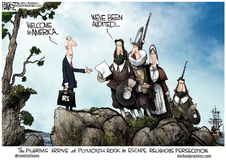 Cartoon: If the Pilgrims Arrived Today