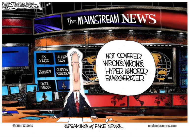 Cartoon: When Mainstream Media Decides Real News Is Fake News
