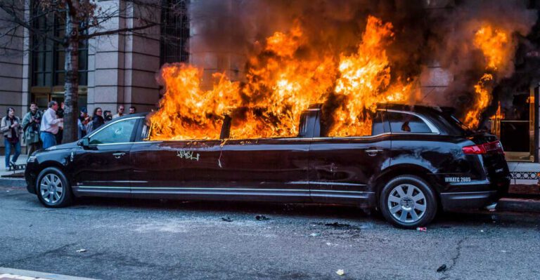 That DC Limo Trump Protesters Torched Belonged to a Muslim Immigrant
