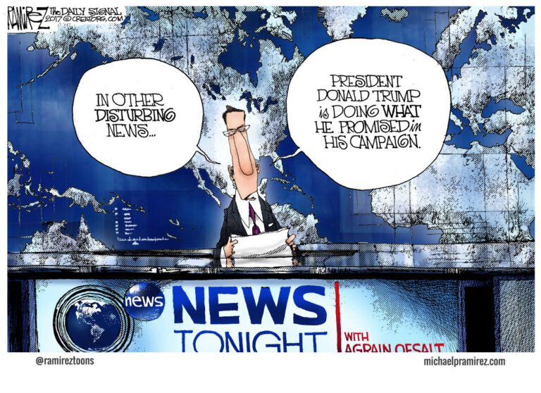 Cartoon: The ‘Opposition Party’ Reports on Trump’s First Week