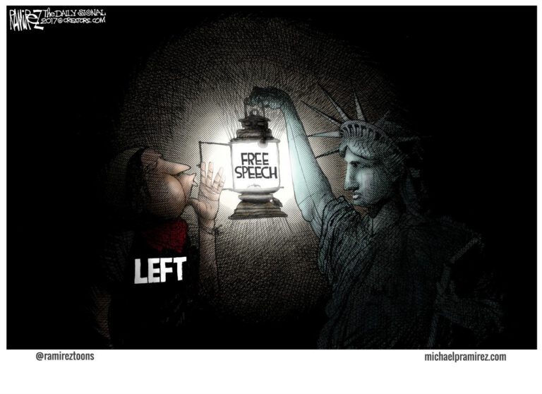 Cartoon: The Left’s Assault on Free Speech