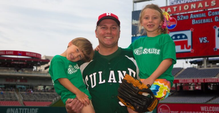 House GOP Whip Steve Scalise Shot at Congressional Baseball Practice