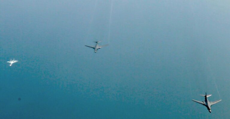 Watch as Russian Fighter Jet Intercepts US Bombers Over Baltic Sea During NATO Exercise