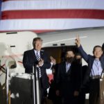 Watch President Trump Welcome Home 3 Prisoners Held Hostage in North Korea