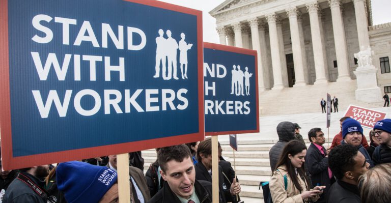 Unions Defy Supreme Court on Mandatory Dues, Suit Says