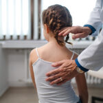 A little girl in the doctor's office