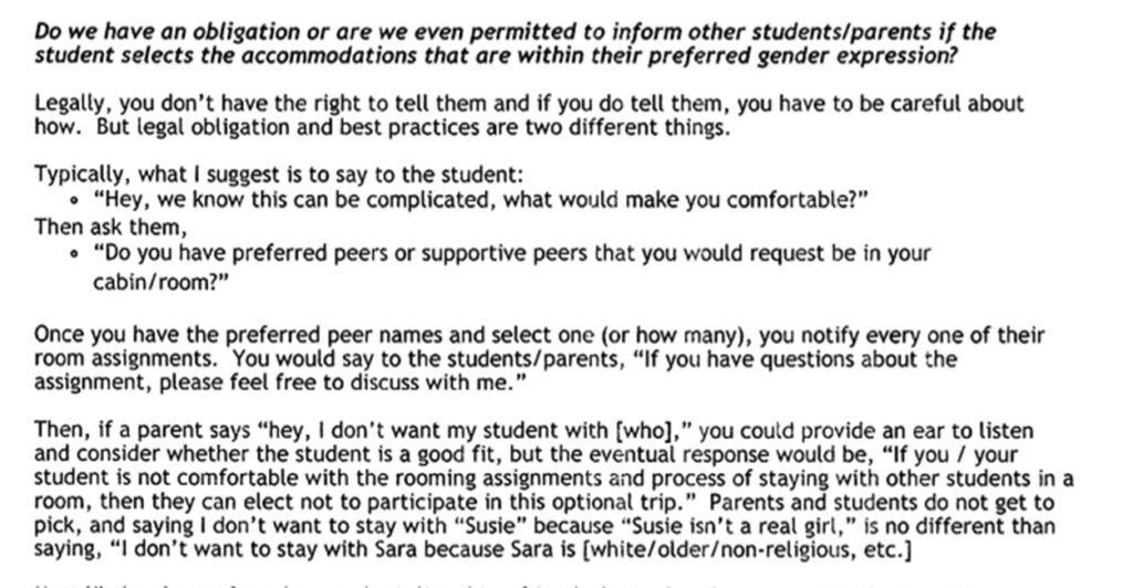 Parents Outraged School District Forces Children to Room With Trans Students on Overnight Trips 1 Parents Outraged School District Forces Children to Room With Trans Students on Overnight Trips