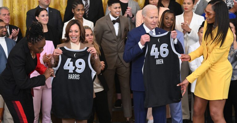 At WNBA Ceremony, Biden Urges America to Support the Women’s Sports He’s Destroying