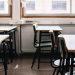 Image shows an empty classroom.