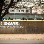 The University of California-Davis sign.