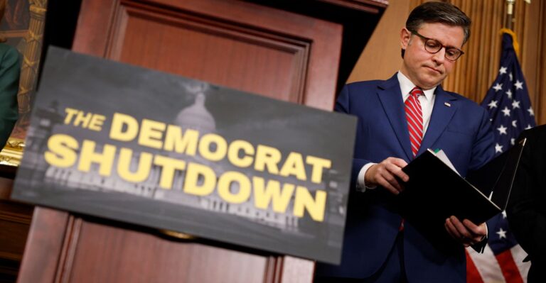 Democrats Are Putting Shutdown Politics Ahead of Essential Federal Workers, Johnson Says