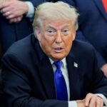 President Donald Trump takes questions from the media after signing an executive order in the Oval Office at the White House in Washington, D.C., U.S., April 30, 2026. REUTERS/Jonathan Ernst