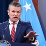 Secretary of Defense Pete Hegseth holds a briefing on the Iran war, with Chairman of the Joint Chiefs of Staff General Dan Caine (not pictured), at the Pentagon in Washington, D.C., May 5, 2026. REUTERS/Kevin Lamarque