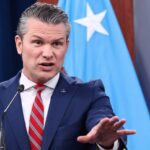 Secretary of Defense Pete Hegseth holds a briefing on the Iran war, with Chairman of the Joint Chiefs of Staff General Dan Caine (not pictured), at the Pentagon in Washington, D.C., May 5, 2026. REUTERS/Kevin Lamarque