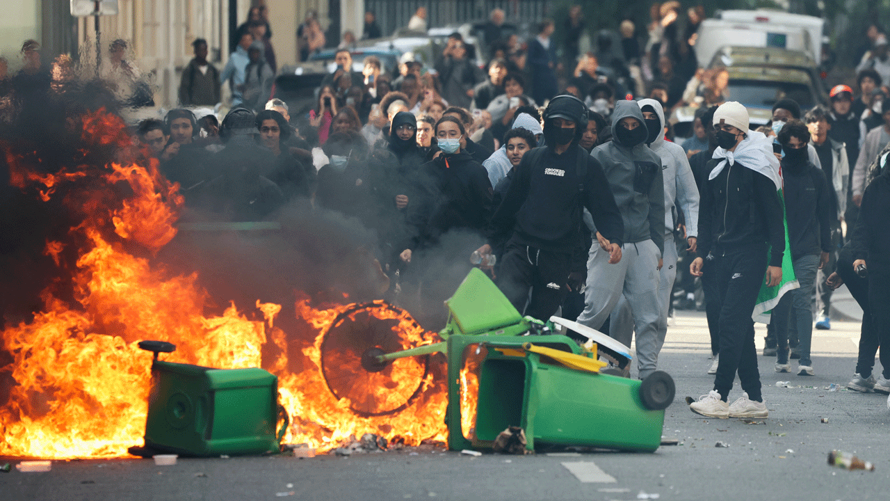 France Bowed by School Riots