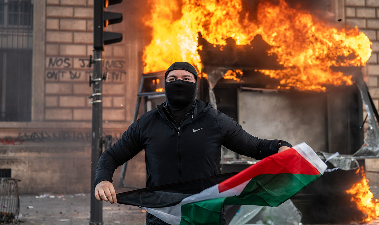 Leftist Media Spin Furiously on French Leftist Rioting  