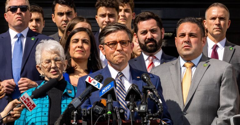 Speaking at Columbia University, House Speaker Johnson Calls on School’s President to Resign
