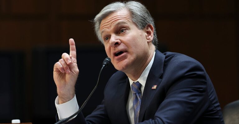 FBI Director Accused of Hypocrisy for Monitoring Conservatives but Not Pro-Hamas Protests