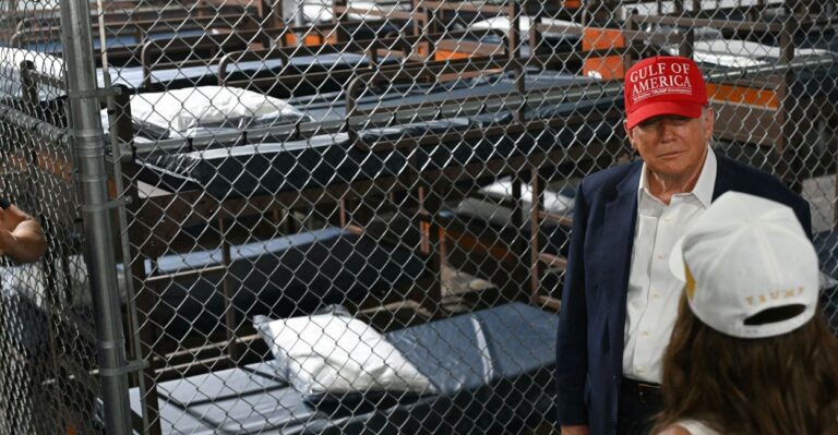 Trump Tours Florida’s New Illegal-Alien ‘Alcatraz,’  Where Guards Take ‘Form of Alligators’  
