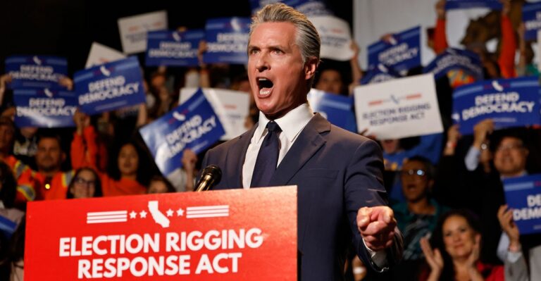 Newsom Vows to Pack California’s Conservative Outposts With Dem Voters, New Map Shows