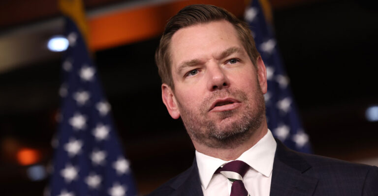 Close-up of Rep. Eric Swalwell