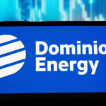 White on blue graphic of Dominion Energy