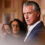 California Gov. Gavin Newsom speaks alongside local and state leaders during a press conference announcing new funding for communities across the state to address homelessness and mental health in Hayward, California Monday, March 2, 2026. The recent election is fueling calls for passage of the SAVE America Act. (Photo by Jessica Christian/San Francisco Chronicle via Getty Images)