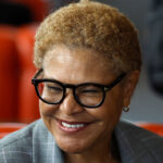 Close-up of smiling LA Mayor Karen Bass