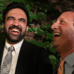 Zohran Mamdani shares a laugh with Democratic candidate Brad Lander.