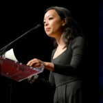 Socialist governor candidate Francesca Hong speaks on stage during Wisconsin Democrats 2026 Convention on June 14, 2026 in Madison, Wisconsin.