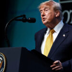 Donald Trump addresses the NATO Summit.