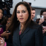Harmeet Dhillon, assistant attorney general for Civil Rights, speaks with reporters after former Attorney General Pam Bondi sat for a House Oversight and Government Reform Committee deposition about the Jeffrey Epstein files, in Rayburn building on Friday, May 29, 2026. (Tom Williams/CQ-Roll Call, Inc via Getty Images)