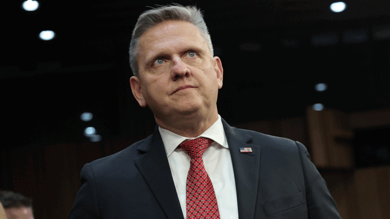 Robert Cekada, President Donald Trump's nominee to serve as the Director of the Bureau of Alcohol, Tobacco, Firearms and Explosives (ATF) arrives for his Senate Judiciary Committee confirmation hearing on February 04, 2026.