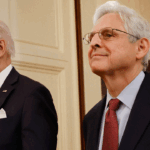 .S. President Joe Biden (L) and Attorney General Merrick Garland walk into the East Room for the Public Safety Officer Medals of Valor ceremony at the White House on May 16, 2022 in Washington, DC. The medals are given for “extraordinary valor above and beyond the call of duty.” (Photo by Chip Somodevilla/Getty Images)