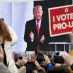 Trump clapping at the pro-life march.