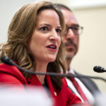 WASHINGTON, DC - SEPTEMBER 11: Michigan Secretary of State Jocelyn Benson speaks during a House Administration Committee hearing in the Longworth House Office Building at the U.S. Capitol on September 11, 2024 in Washington, DC. The hearing examined "American Confidence in Elections" while looking forward to the 2024 Presidential Election in just under two months. (Photo by Bonnie Cash/Getty Images)