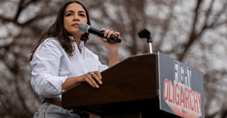 AOC Hitched First-Class Ride to ‘Fighting Anti-Oligarchy’ Rally
