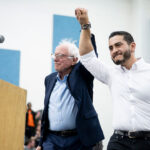 U.S. Sen. Bernie Sanders (I-VT) is introduced by Senate candidate Abdul El-Sayed at Mumford High School.