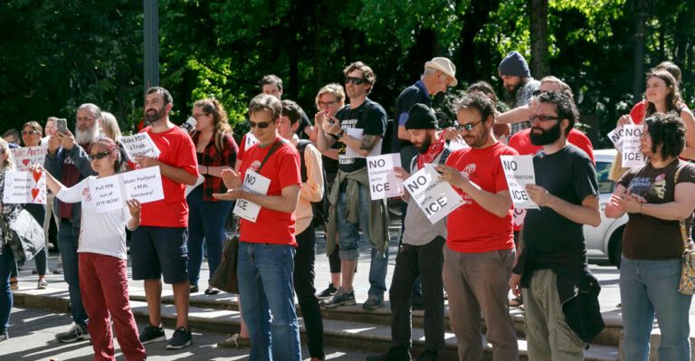 Protesters March to Portland City Hall, Demand City Disassociate From ICE