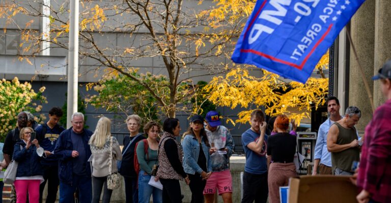Voters in Battleground Pennsylvania Flex Electoral Muscles in Early Voting