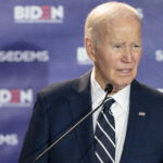 Former President Joe Biden speaks to a crowd during a fundraising event with the South Carolina Democratic Party at the Columbia Museum of Art on Feb. 27, 2026 in Columbia, South Carolina. (Sean Rayford/Getty Images)