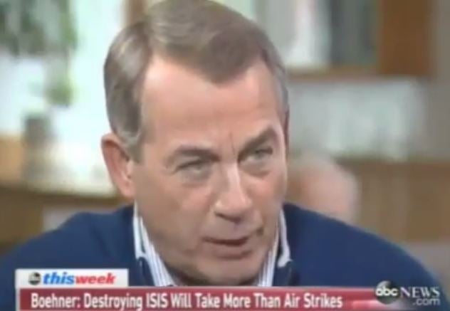 Boehner: Ground Troops Needed to Defeat ISIS ‘Barbarians’
