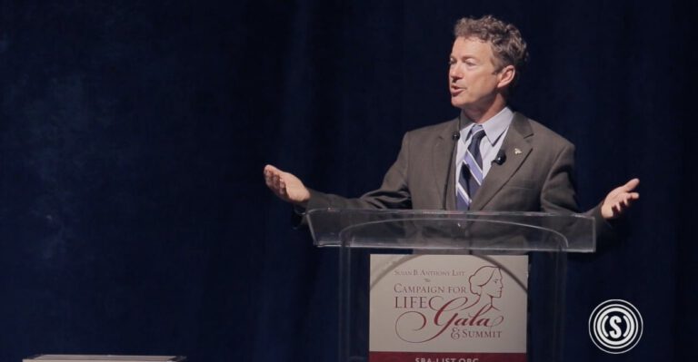 At Pro-Life Event, Rand Paul Jabs Hillary Clinton on Women’s Rights
