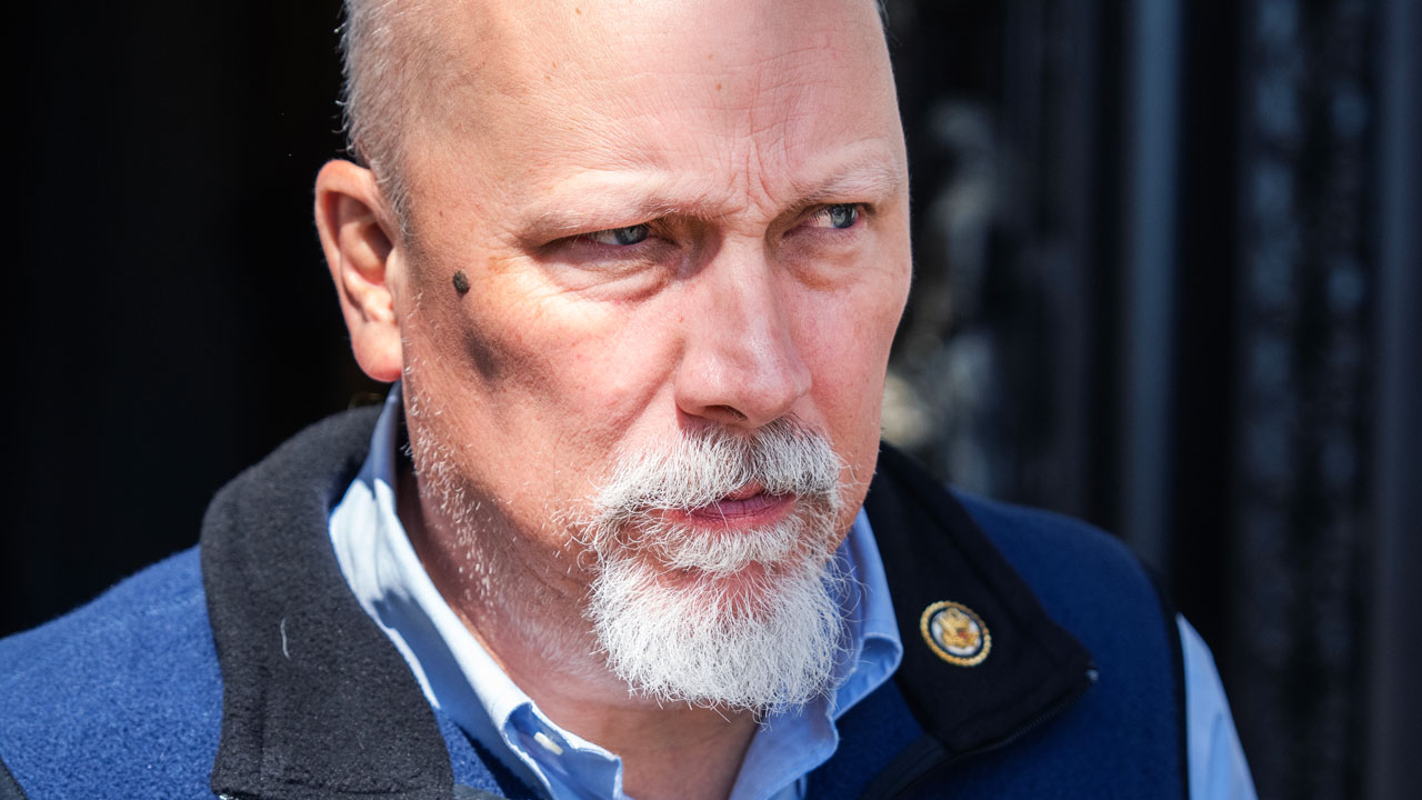 Chip Roy, R-Texas, leaves the U.S. Capitol.