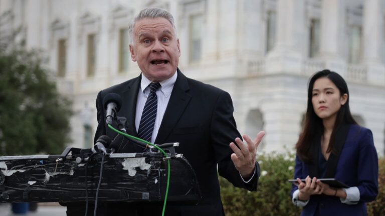 U.S. Rep. Chris Smith (R-NJ) speaks at a press conference in front of The U.S. Capitol November 19, 2024.